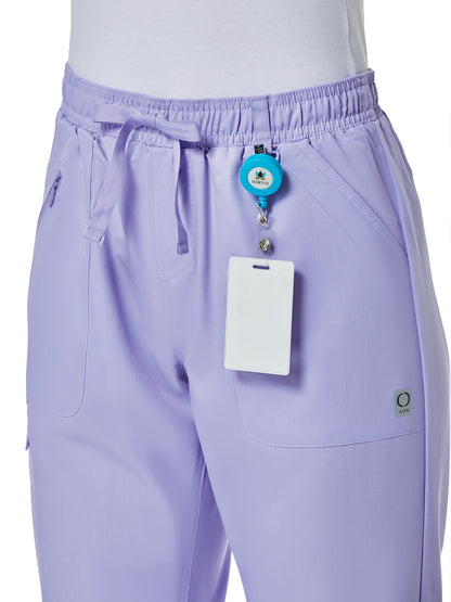 Women's Six-Pocket Full Elastic Pant - 7308 - Lavender