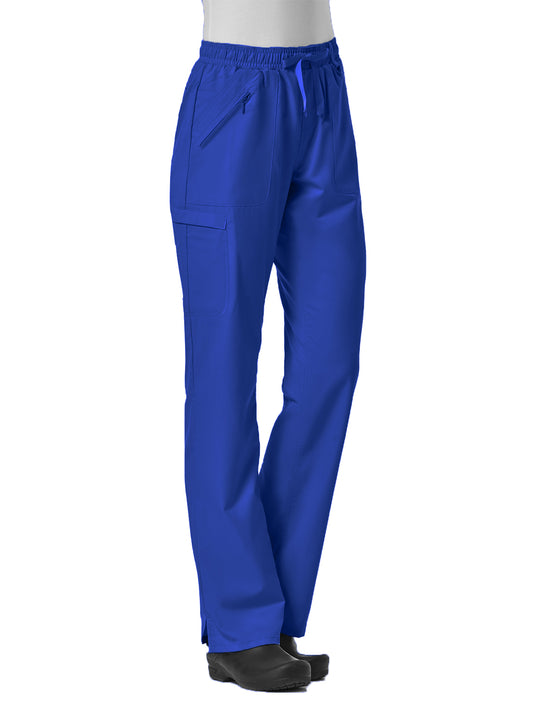 Women's Six-Pocket Full Elastic Pant - 7308 - Royal Blue