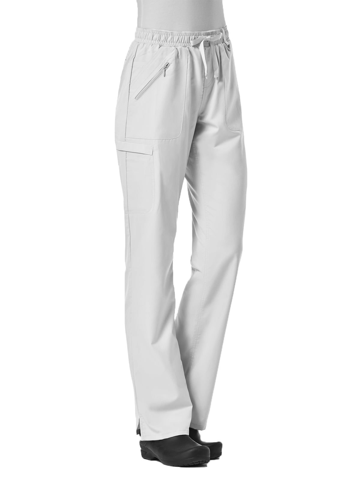 Women's Six-Pocket Full Elastic Pant - 7308 - White