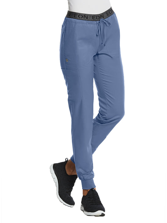 Women's Full Elastic Pant - 7378 - Infinity Blue
