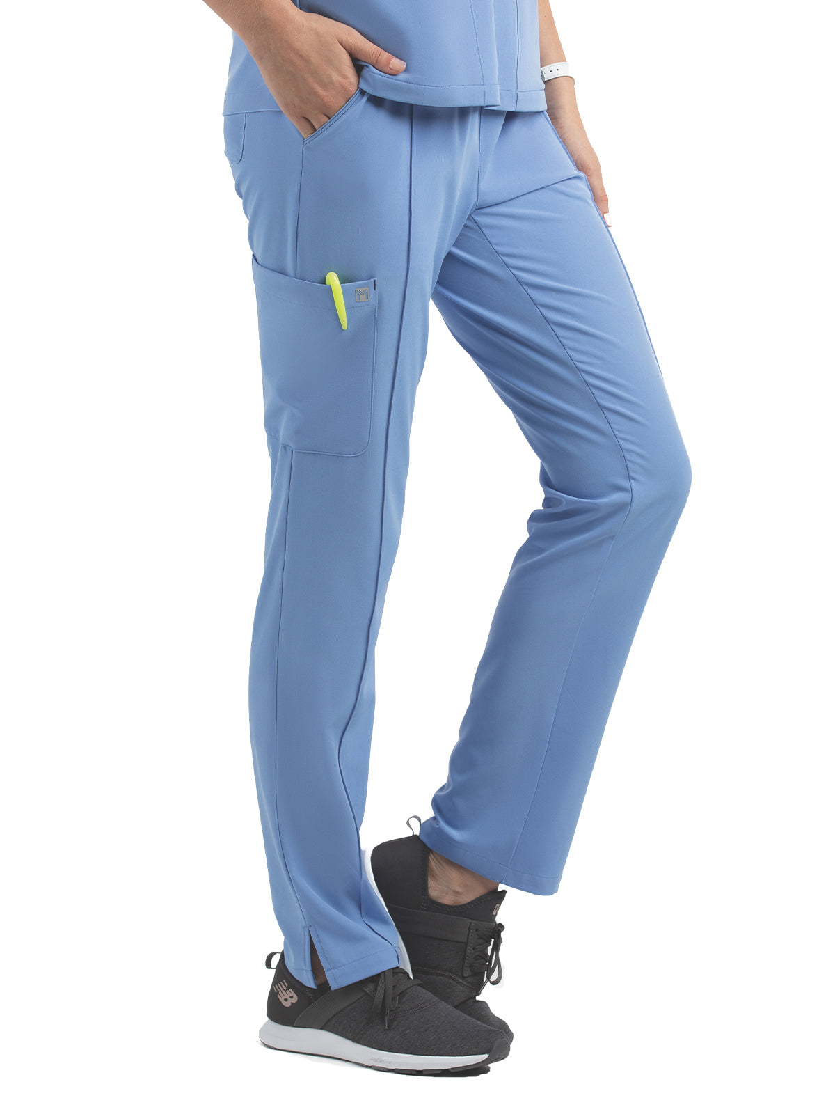 Women's Full Elastic Pant - 8510 - Ceil Blue
