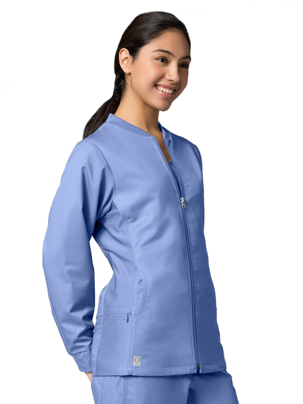 Women's Four-Pocket Sporty Mesh Jacket - 8708 - Ceil Blue