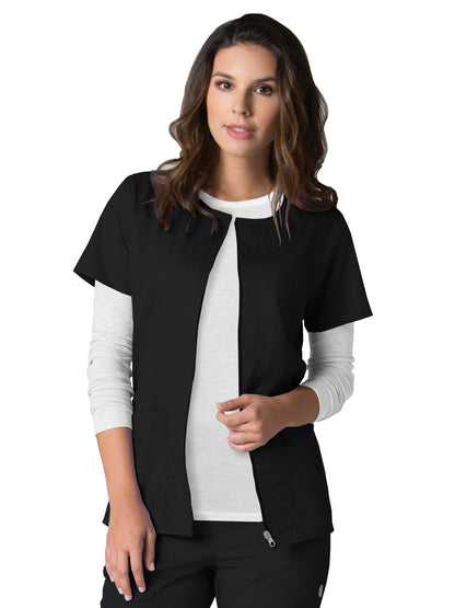 Women's Four-Pocket Back Mesh Jacket - 8728 - Black