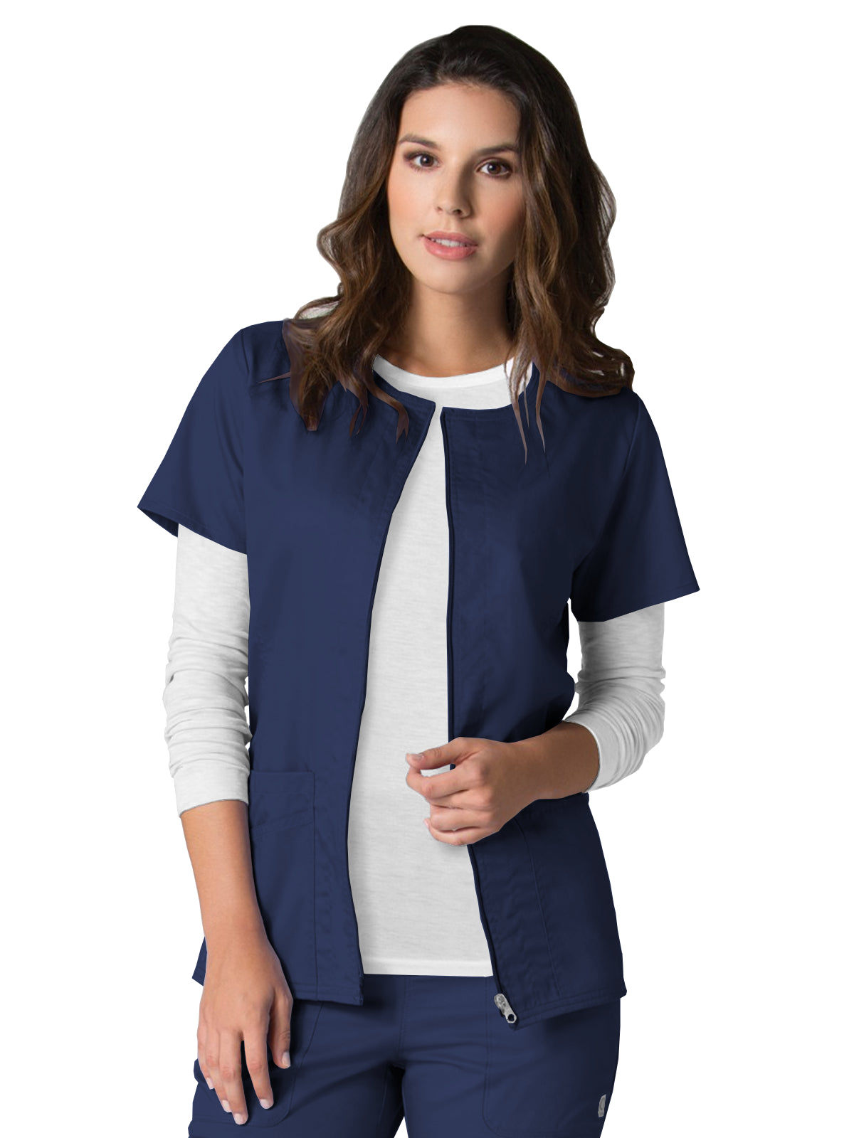 Women's Four-Pocket Back Mesh Jacket - 8728 - True Navy