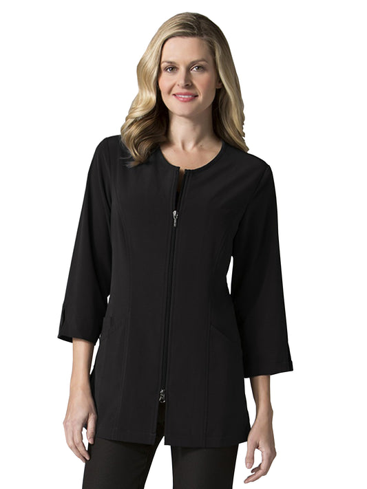 Women's Three-Pocket 3/4 Sleeve Jacket - 8803 - Black