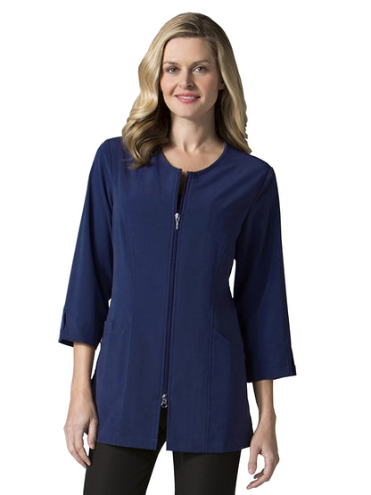 Women's Three-Pocket 3/4 Sleeve Jacket - 8803 - Navy