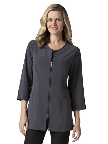 Women's Three-Pocket 3/4 Sleeve Jacket - 8803 - Pewter