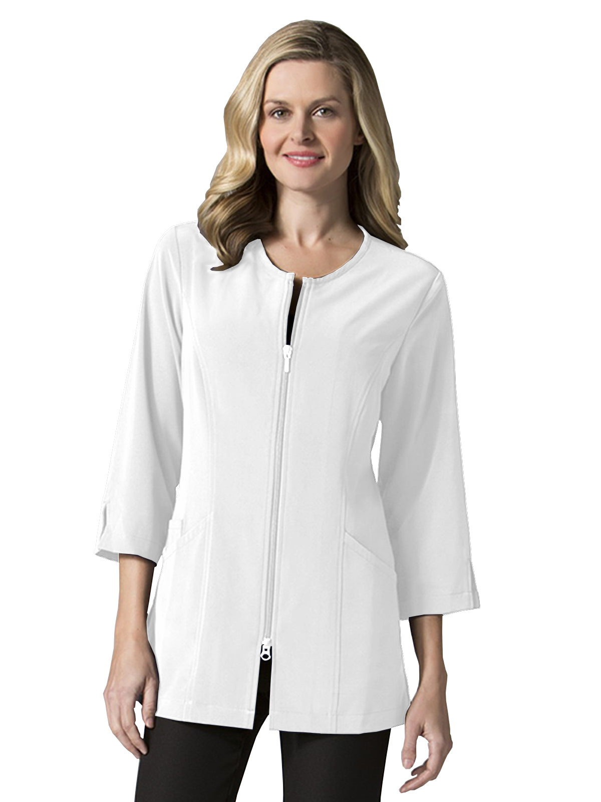 Women's 3/4 Sleeve Jacket - 8803 - White
