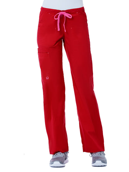 Women's Utility Pant - 9202 - Crimson/Light Pink