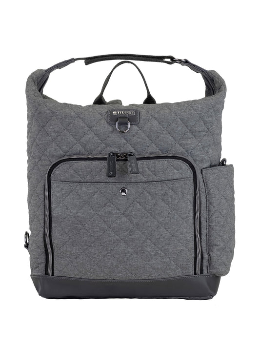 Women's Convertible Hobo Backpack - NB022 - Heather Grey