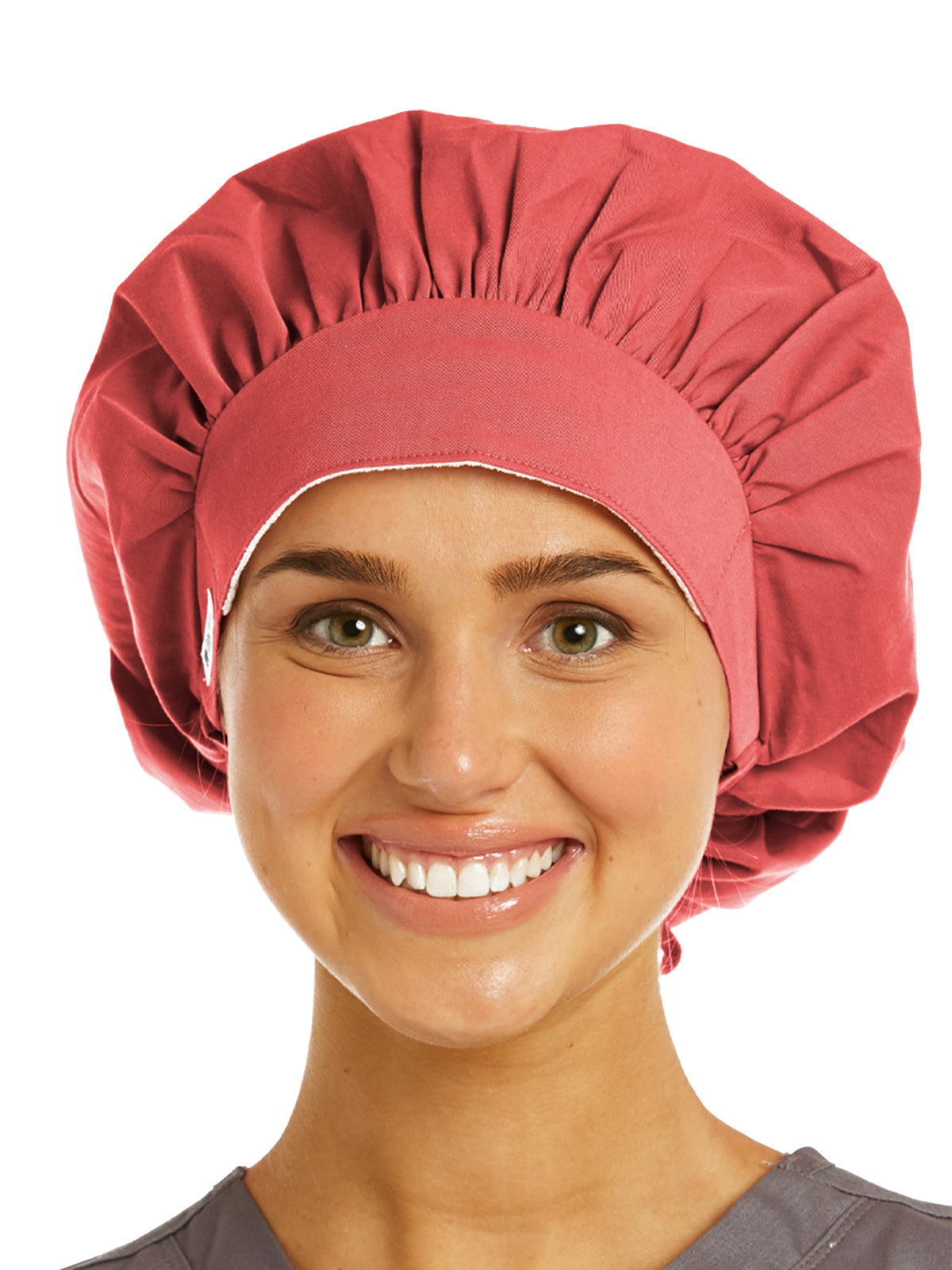 Women's Cool Feeling Scrub Cap - NC020 - Deep Coral Blossom