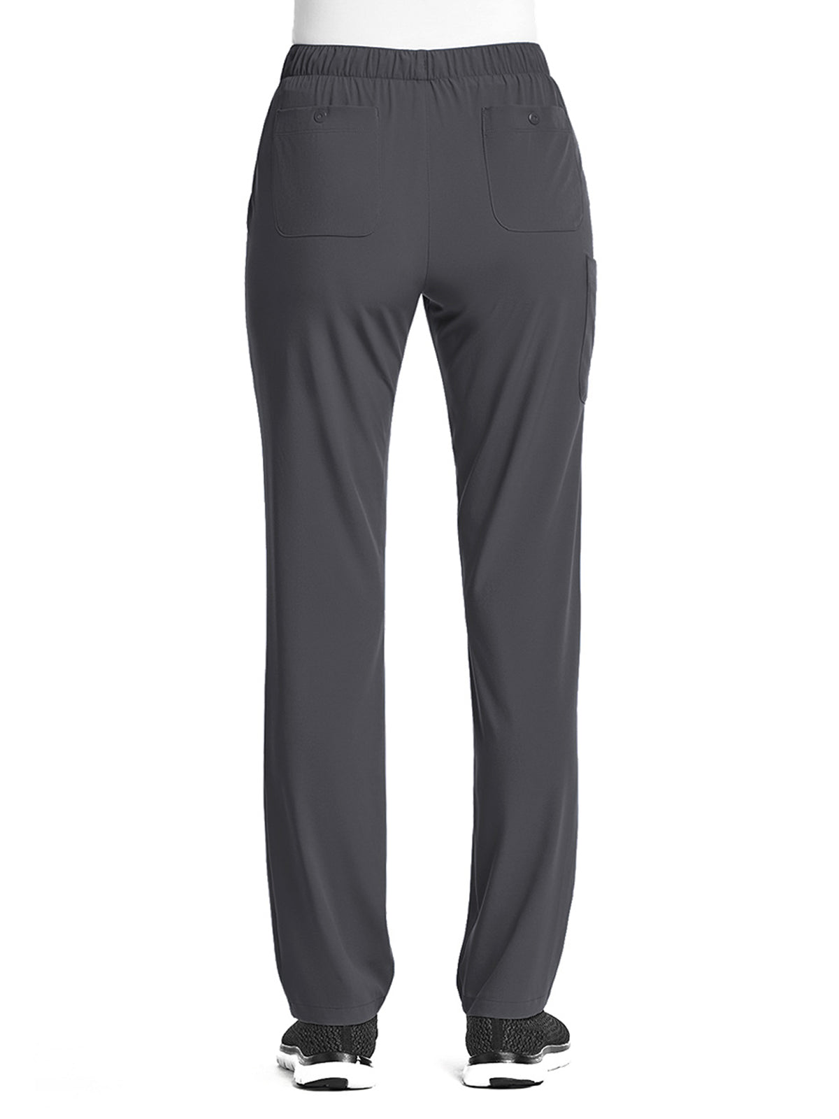 Women's Fitted Five-Pocket Tapered Leg Scrub Pant - SJ201 - Pewter