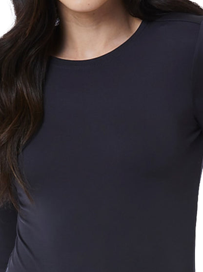 Women's Long Sleeve Underscrub Tee - SJ401 - Pewter