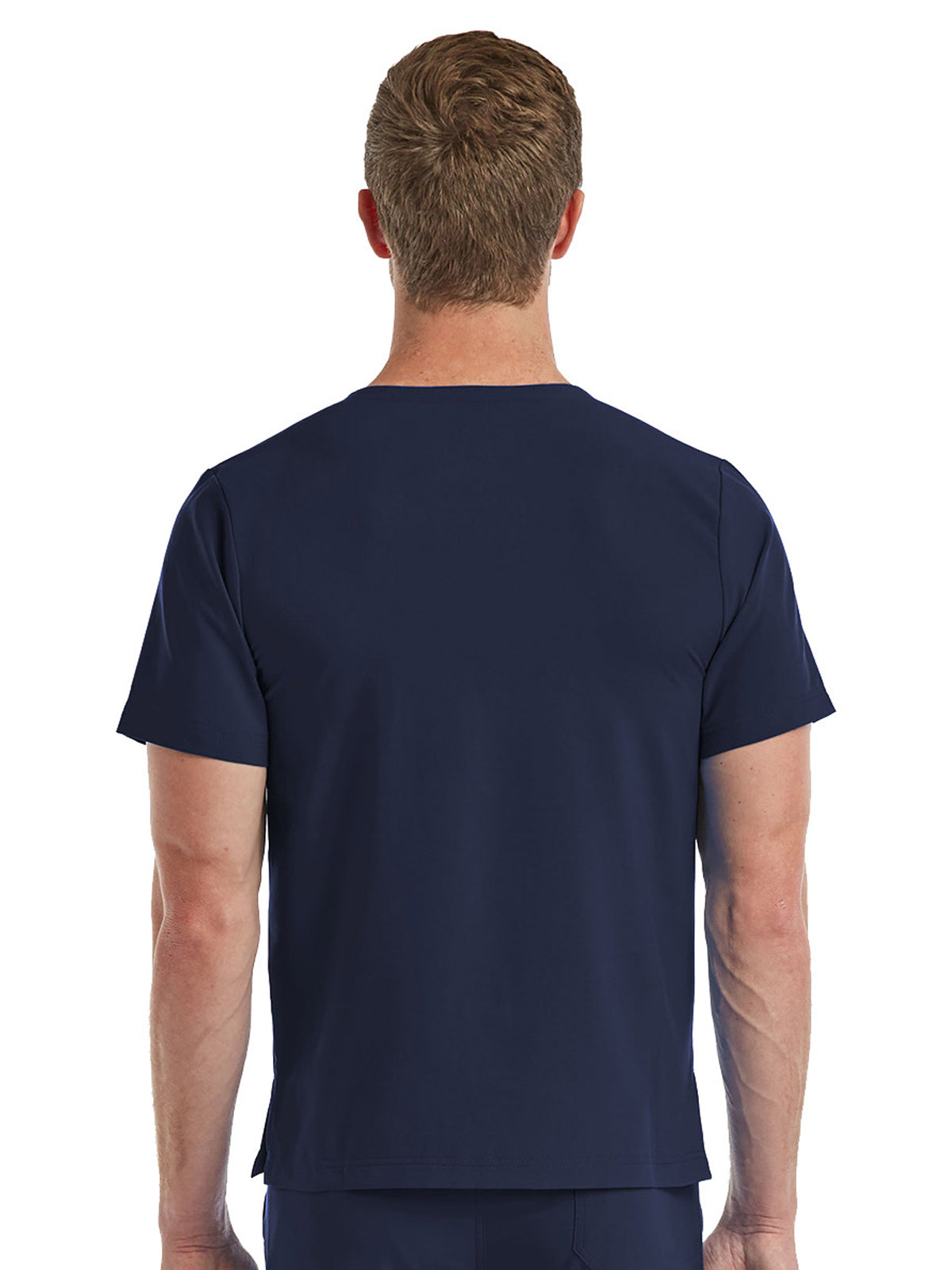 Unisex One-Pocket V-Neck Scrub Top - SJ501 - Navy