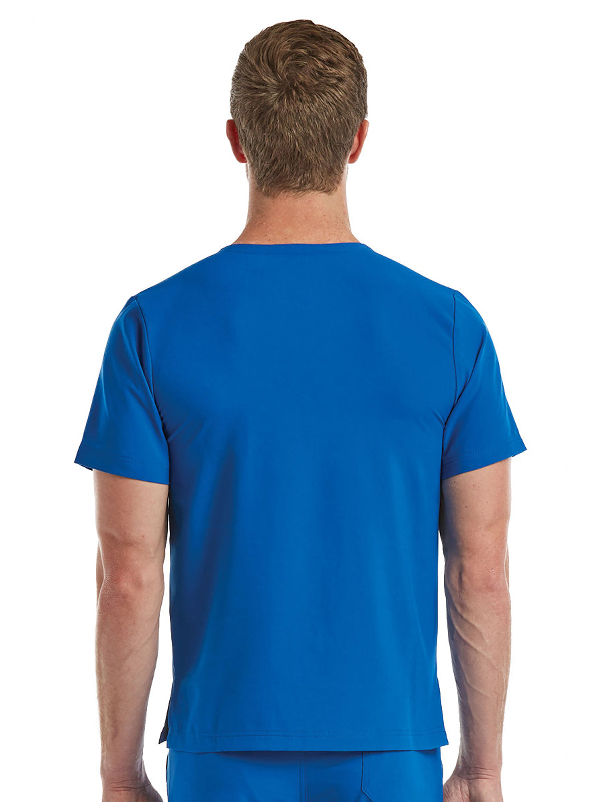 Unisex One-Pocket V-Neck Scrub Top - SJ501 - Royal Blue