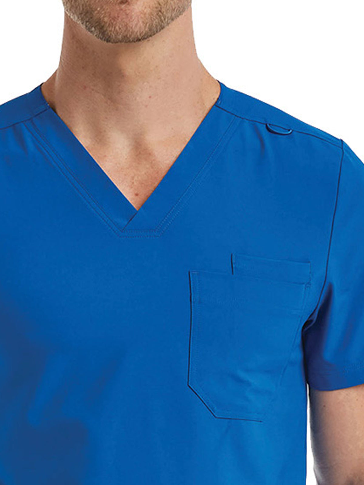 Unisex One-Pocket V-Neck Scrub Top - SJ501 - Royal Blue