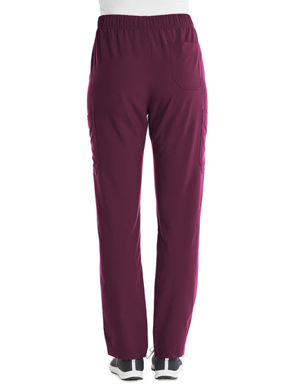 Unisex Five-Pocket Straight Leg Scrub Pant - SJ601 - Wine