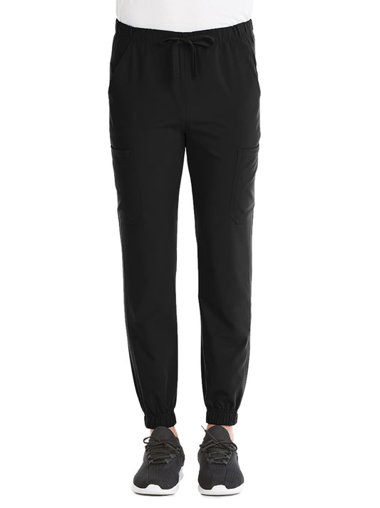 Unisex Five-Pocket Cargo Jogger Scrub Pant - SJ602 - Black