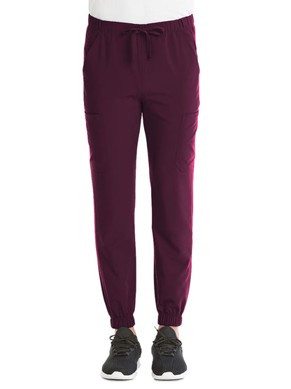 Unisex Five-Pocket Cargo Jogger Scrub Pant - SJ602 - Wine