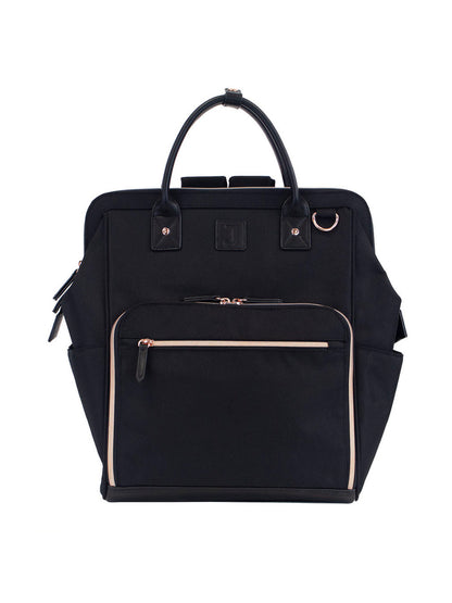 Lightweight Water-Resistant Backpack - SJB1 - Black Rose Gold