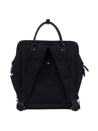 Lightweight Water-Resistant Backpack - SJB1 - Black Rose Gold