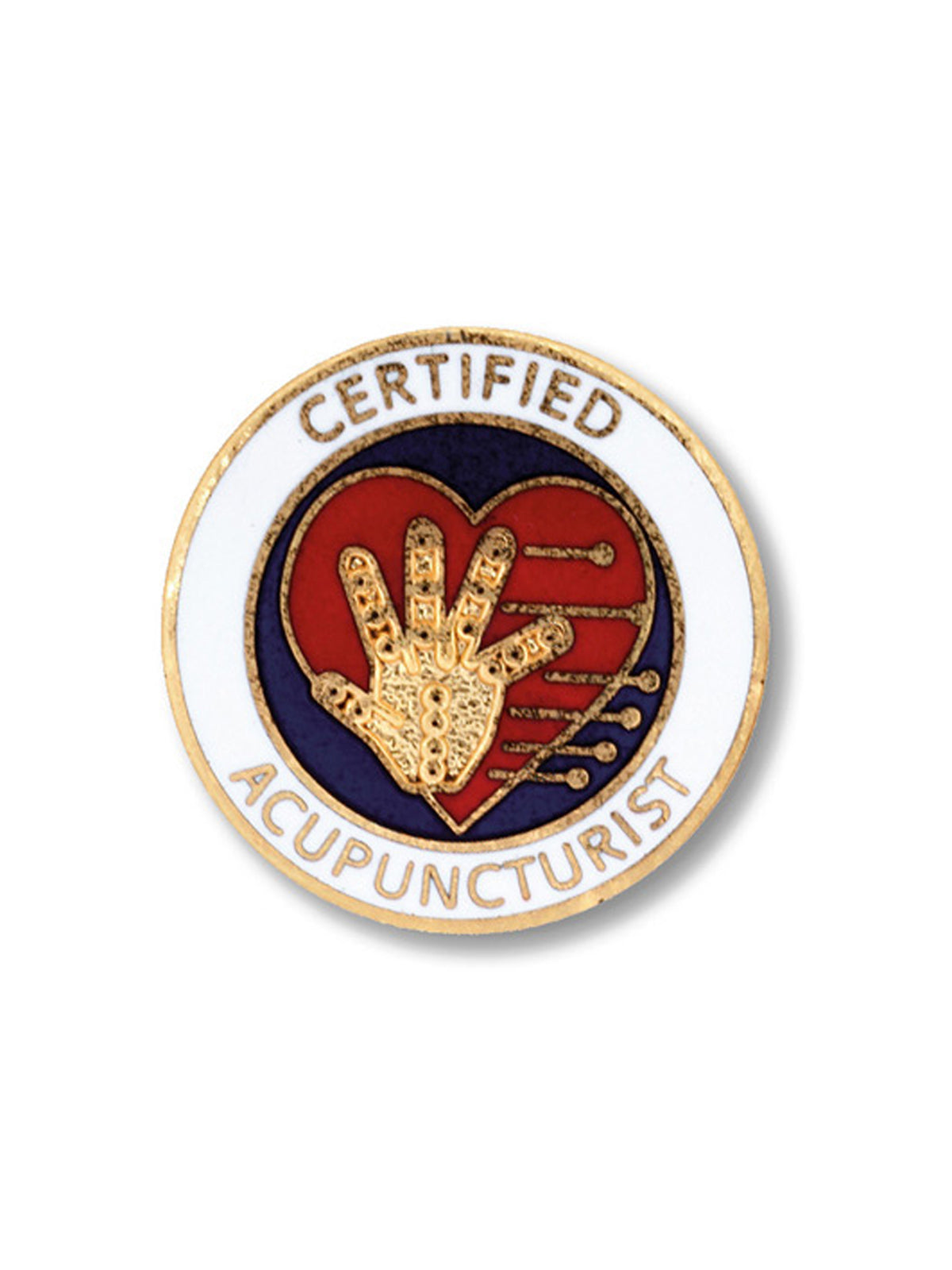 Certified Acupuncturist Cloisonne Pin - 1014 - Standard