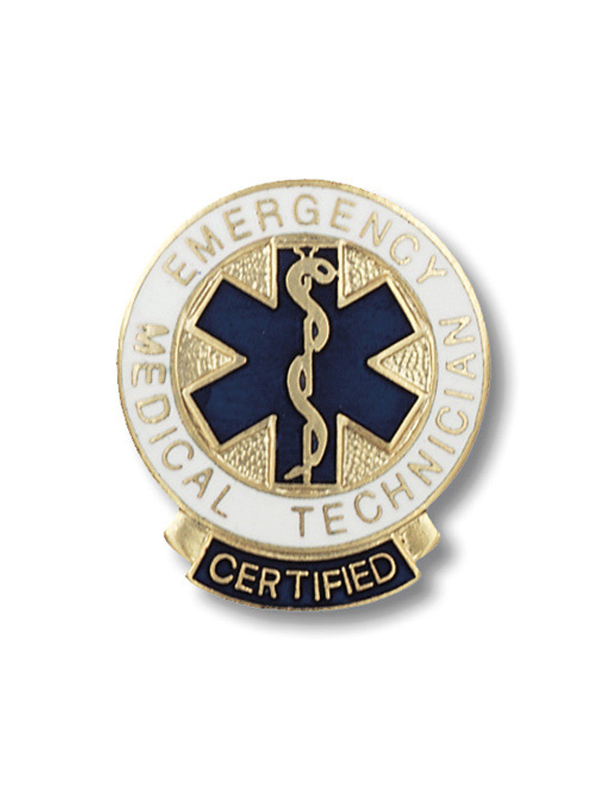 Certified Emergency Medical Technician Cloisonne Pin - 1087 - Standard