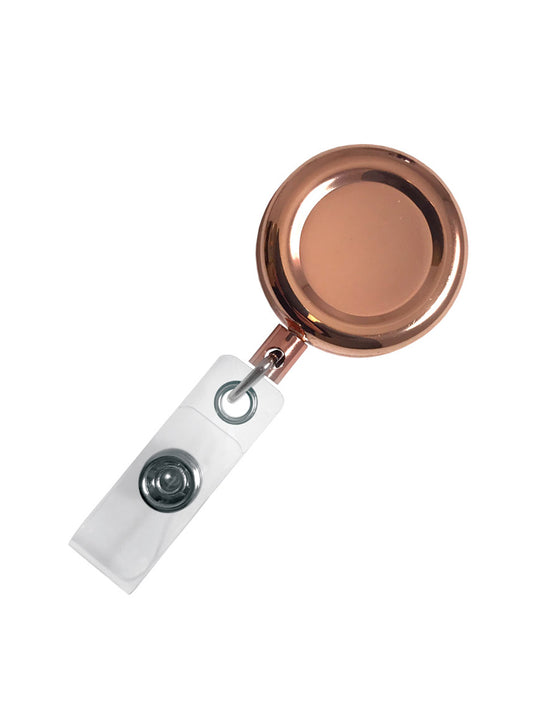 Premium Metal Retracteze ID Holder - 15B - Rose Gold