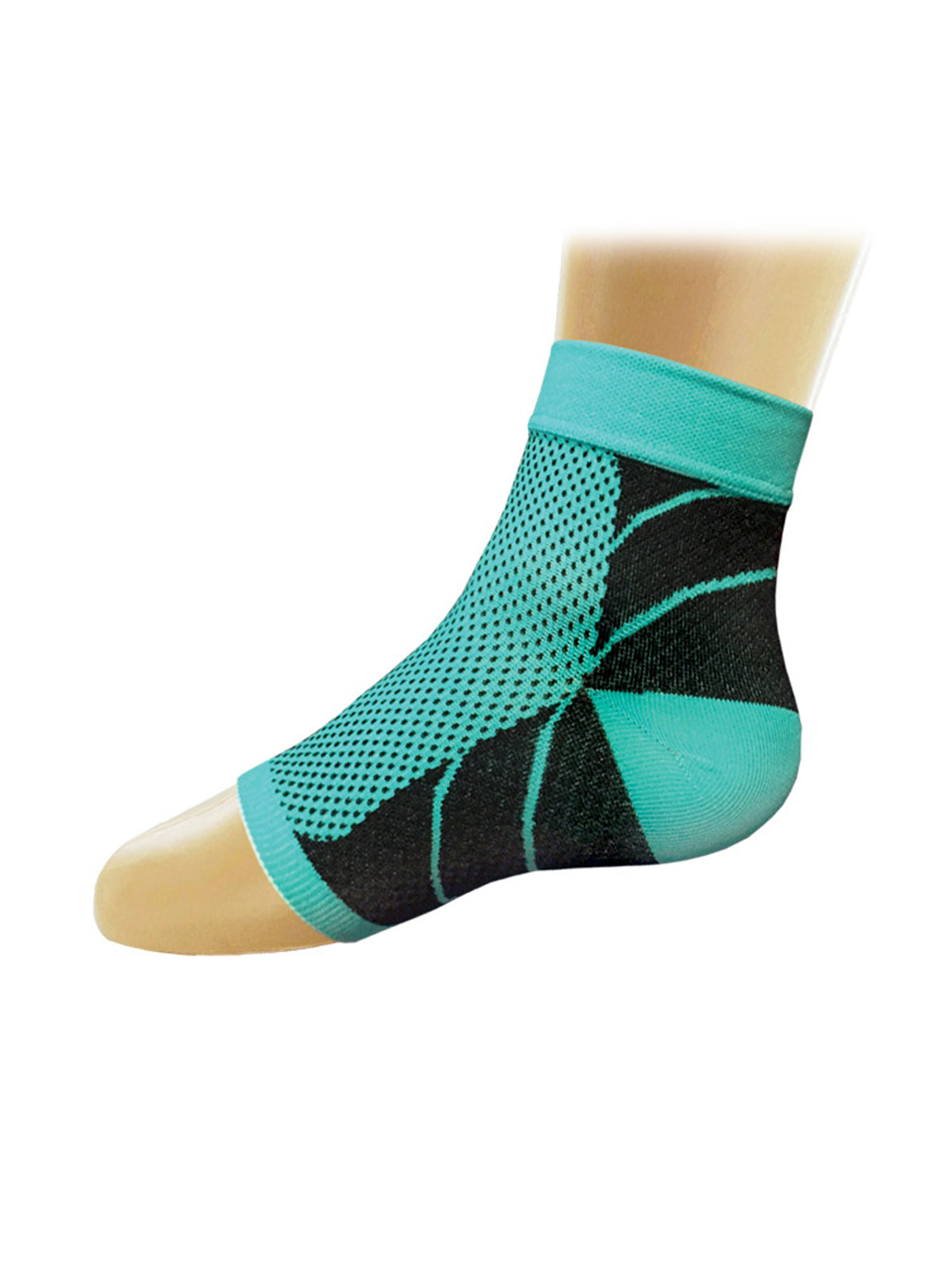 Plantar Fasciitis Sock - 384 - Black and Sea Blue