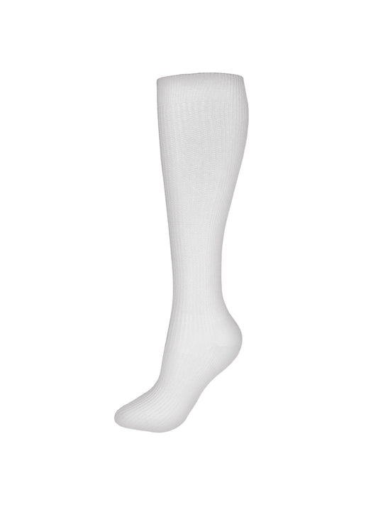 Unisex Large Calf Compression Socks - 399 - White