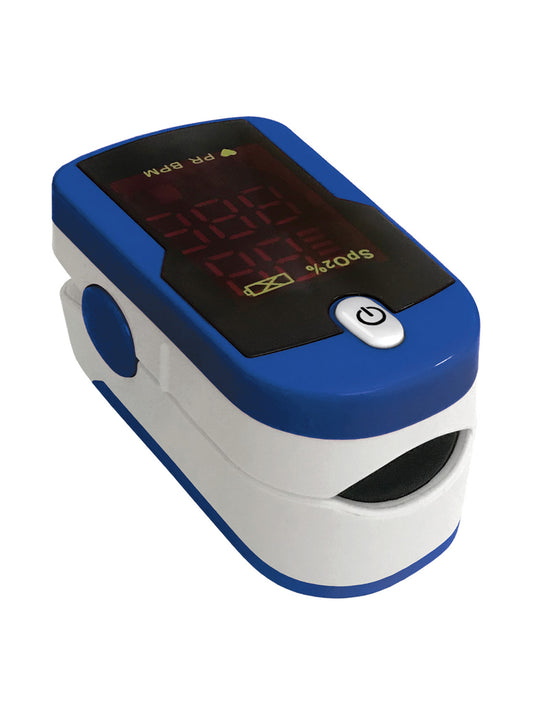 Deluxe Fingertip Pulse Oximeter - 459 - Royal and White