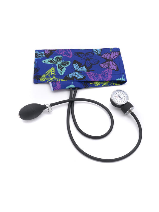 Premium Adult Aneroid Sphygmomanometer - 82 - Butterflies Navy