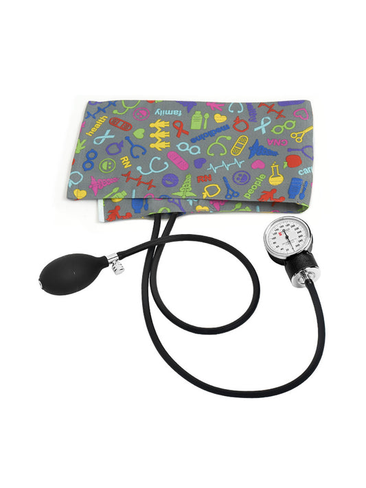 Premium Adult Aneroid Sphygmomanometer - 82 - Medical Symbols Pewter