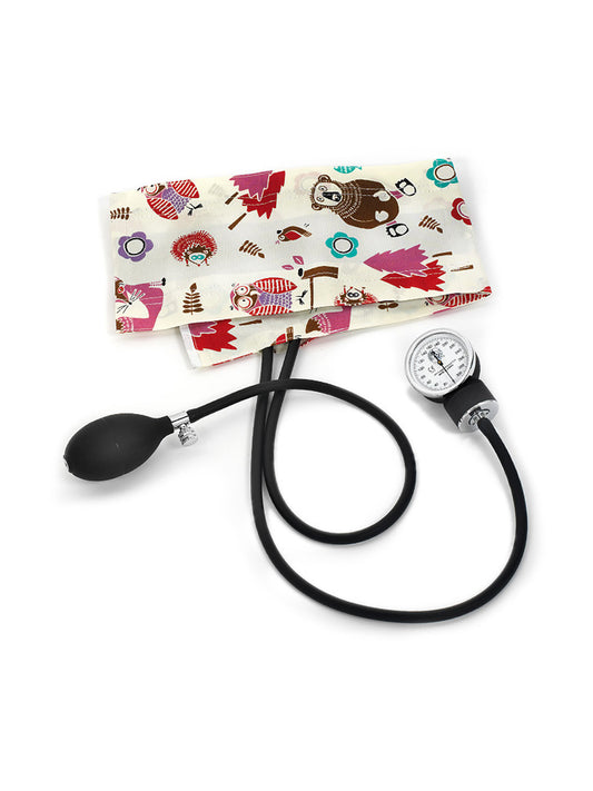 Premium Adult Aneroid Sphygmomanometer - 82 - Woodsy Animals Cream