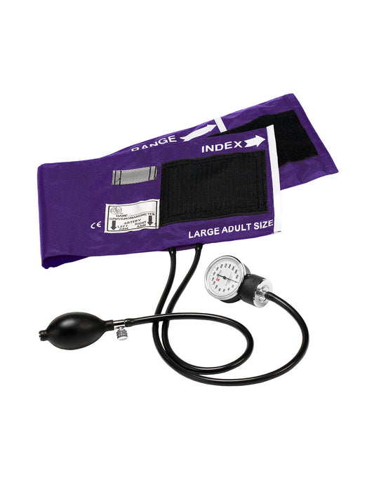 Premium Large Adult Aneroid Sphygmomanometer - 82OB - Purple