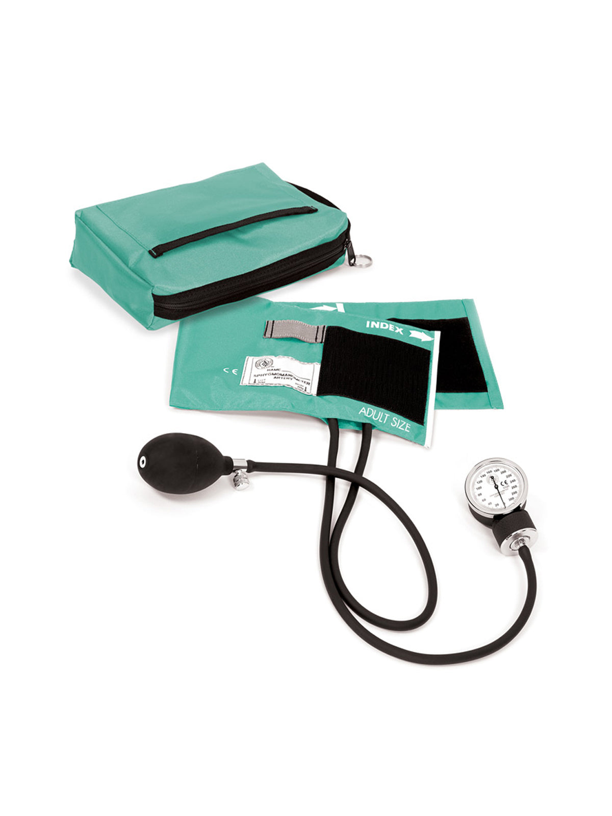 Premium Aneroid Sphygmomanometer & Carrying Case - 882 - Aqua Sea