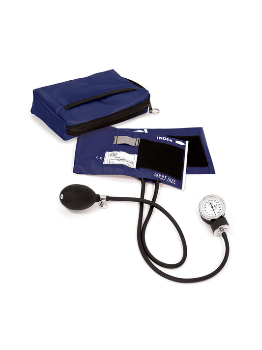 Premium Aneroid Sphygmomanometer & Carrying Case - 882 - Navy