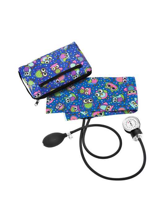 Premium Aneroid Sphygmomanometer & Carrying Case - 882 - Party Owls Royal