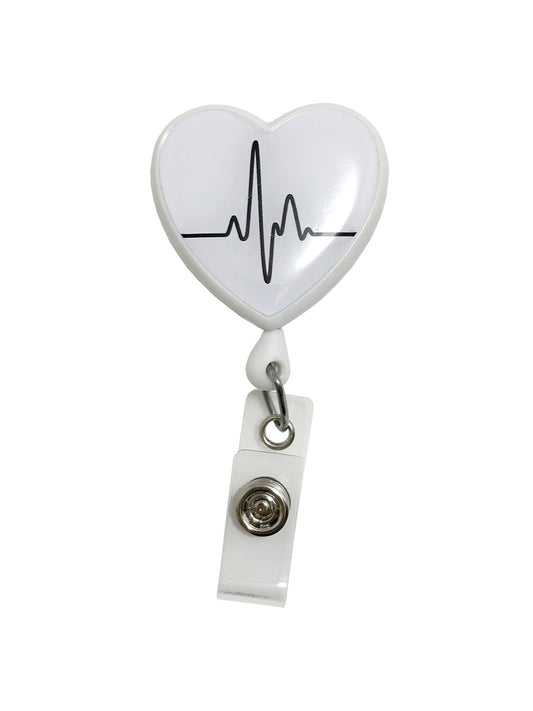 Retracteze™ ID Holder - S13 - EKG Heart White