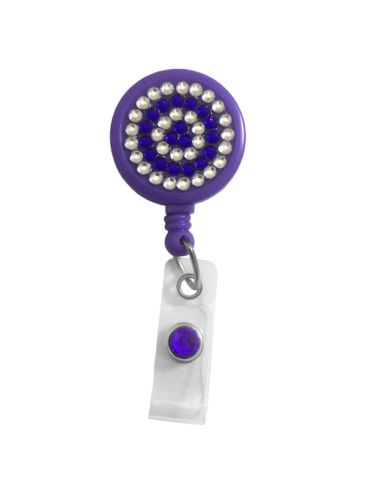 Retracteze™ ID Holder - S13 - Rhinestone Purple