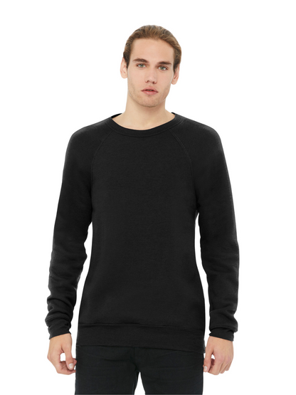 Unisex Raglan Sweatshirt - BC3901 - Black