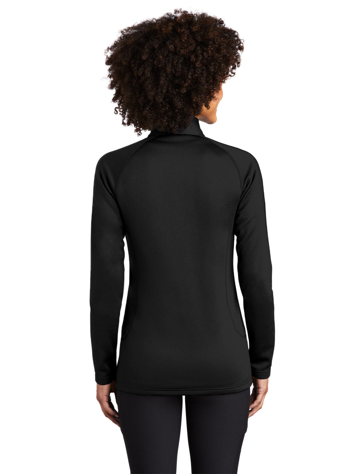 Women's Smooth Fleece Full Zip Jacket - EB247 - Black