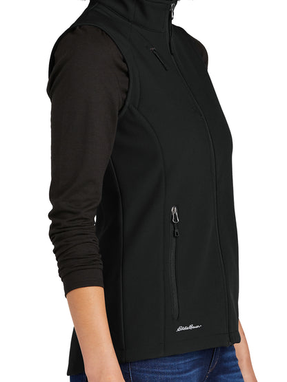 Women's Stretch Soft Shell Vest - EB547 - Deep Black
