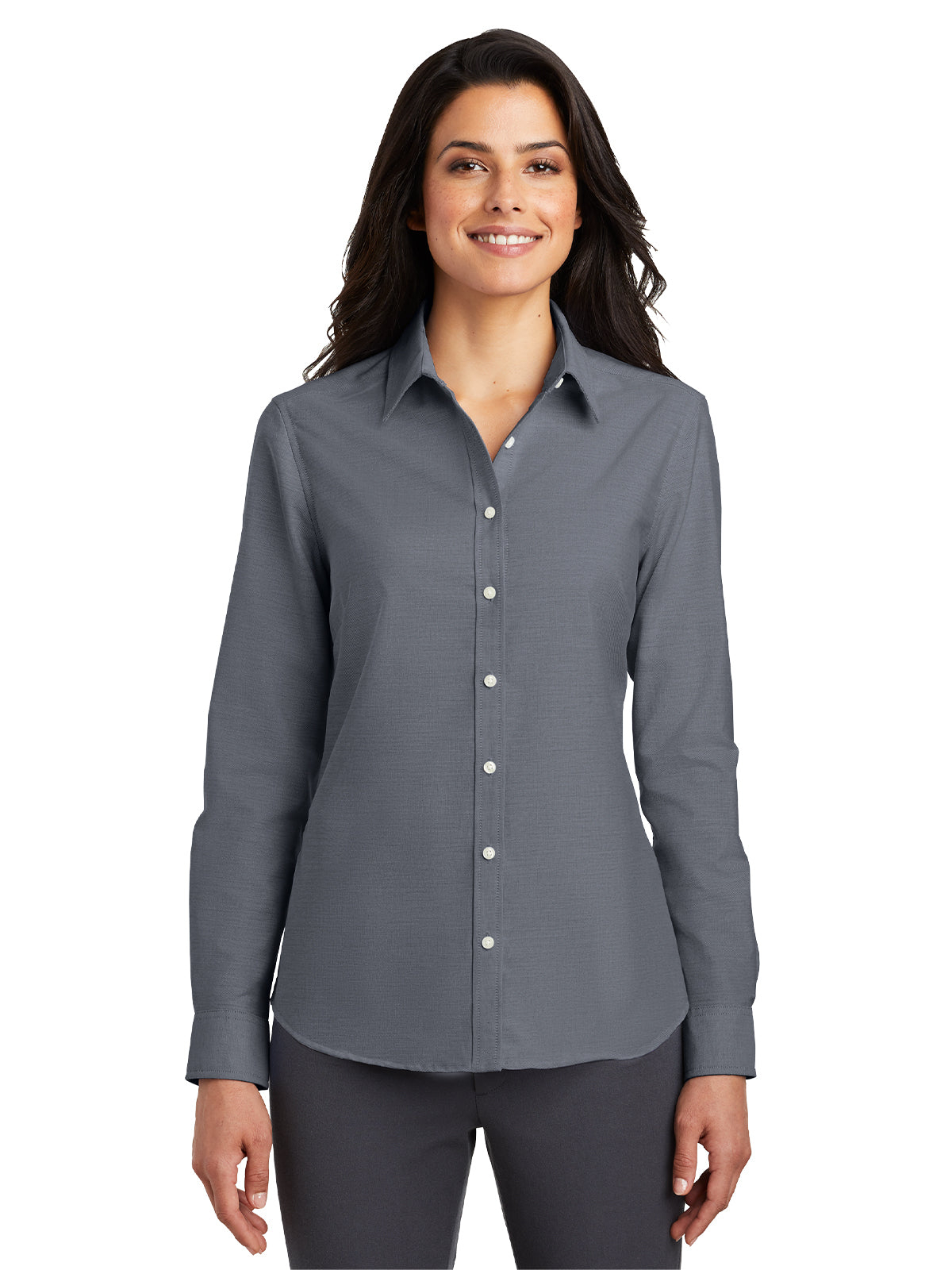 Women's Oxford Button Up Shirt - L658 - Black