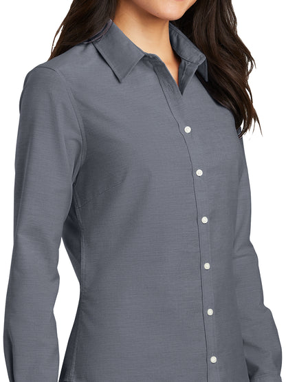 Women's Oxford Button Up Shirt - L658 - Black