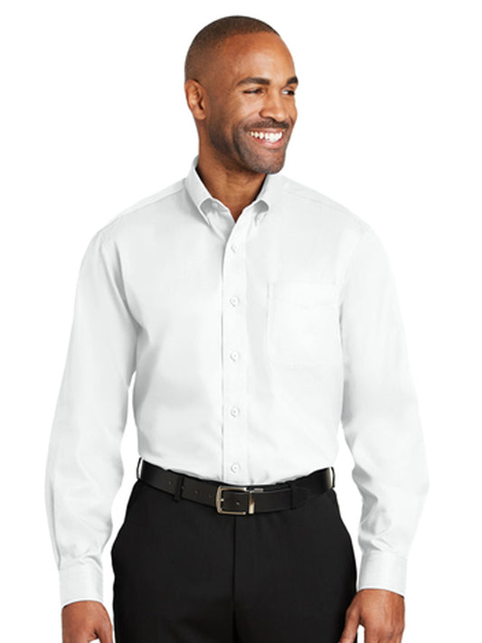 Men's Dobby Non-Iron Button-Down Shirt - RH60 - White