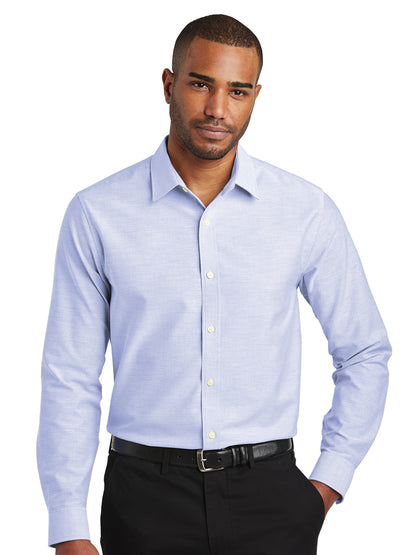 Men's Slim Fit SuperPro Oxford Shirt - S661 - Oxford Blue