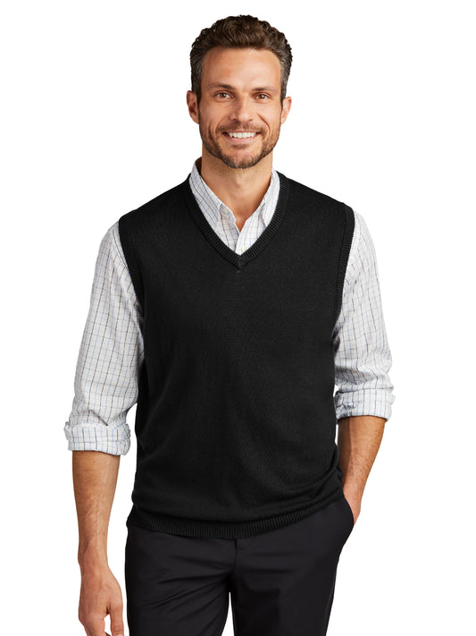 Men's V-Neck Sweater Vest - SW286 - Black