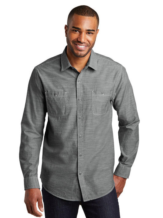 Men's Chambray Shirt - W380 - Grey