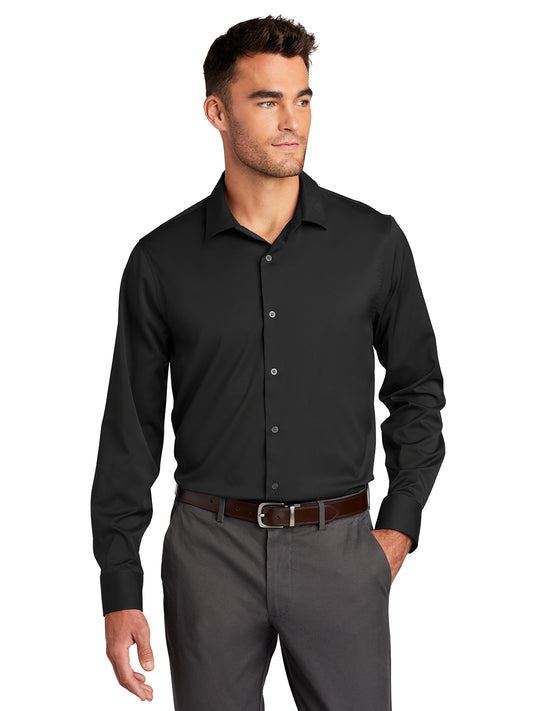 Men's City Stretch Button-Down Shirt - W680 - Black